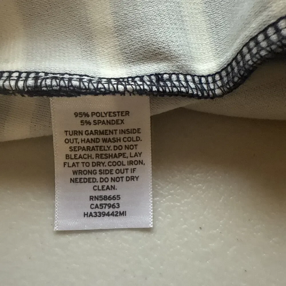 Halogen Pencil Skirt Navy White Stripe Nautical Preppy Stretch Size Small New